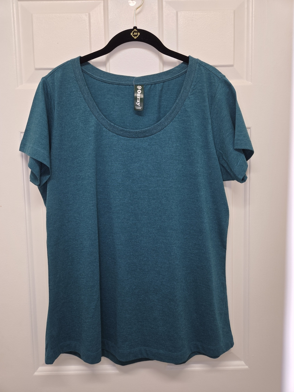 Ouray teal short sleeve scoop neck T-shirt size large NWT